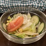 オムライスのお店 Ｆｕ～Ｆｕ～ - Bセット:サラダ+ジンジャーエール(¥310) - サラダはポテトサラダにかわっていました