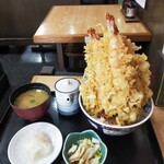 Kami mura - タワー丼（味噌汁・お新香・ミニチュアタワー丼マグネット付・2000円）