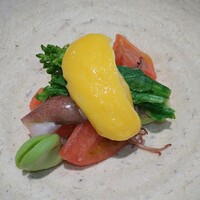 やすい - ホタルイカ、そら豆、トマトの酢みそ和え