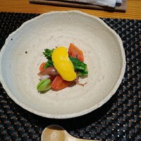 やすい - ホタルイカ、そら豆トマトの酢みそ和え