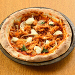 馬蘇裡拉乳酪和紅雪蟹披薩