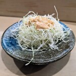 Ginza Tonkatsu Saitou - キャベツの千切り ＆ 自家製卵醤油ドレッシング