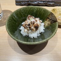 鮨くにみつ - 焼き白子と塩とわさびと