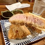 汁食堂 - 少しレア過ぎたロースカツ