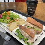 PAUL - ランチメニュー・サンドイッチセット(ツナとポテトサラダのバゲットサンド)