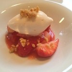 ヴィチーノ - デザート 紅ほっぺのマリネ ジェラート添え