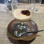 大阪 天ぷら さく - 桜と抹茶のパンナコッタ