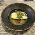 大阪 天ぷら さく - 鯛の天麩羅 アクアパッツァ風