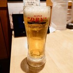 Ootoya - 生ビール 中ジョッキ (アサヒスーパードライ)、350円