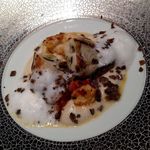 エクアトゥール - 【13年12月】スモークしたオマール海老と赤穂牡蠣のポアレ、白子のソースとトリュフの香り