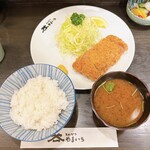 とんかつ やまいち - 特ヒレ定食　※お新香は先出