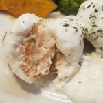 キッチン ブルー グローブ - 海老が見えます