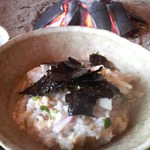 すだち - 海苔を手でちぎってかけます。