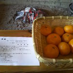 すだち - サービスで地物のみかんいただきました。