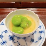 お料理 佐藤 - 蛤の玉締めにそら豆