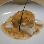 野嵯和 - 百合根と鱈の白子、ＸＯ醤ソース