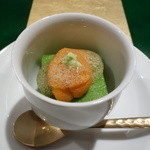 野嵯和 - 菜の花のムースとウニの出汁ジュレかけ