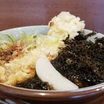 文殊 - 岩のりうどん、ちくわ天。