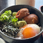 手打 神代そば - 親子丼・わさび付き