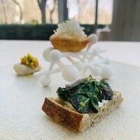 Ristorante TSUMU - 【アミューズ3種】
                ① 那珂湊：鰯、② 笠間：自然薯、③ 久慈浜：ニギス