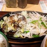 ねぎ塩ハンバーグどアップ