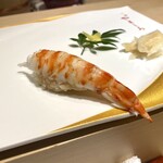 北新地 鮨 栞庵 やましろ - 蒸し車海老