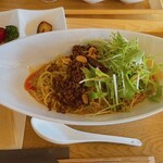 TANKITOU - 汁なし担々麺(ランチセット¥1,480）+辛口麻辣¥50＋通常サイズ¥200