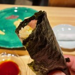 鮨処 池上 - 富山湾内の蛍烏賊の海苔が命(手巻き)