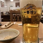 かつ心 - 生ビール（キリン一番搾り）