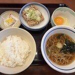 Yamadaudonshokudoudaimonten - 菅谷の納豆朝定食♪このボリュームで530円とは…！