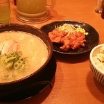極旨醤油らーめん 一刻魁堂 ララガーデン川口店 - こってりとんこつの唐揚げランチ　720円