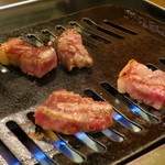 焼肉 グルマンズいとう - らんぷの芯調理中