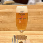 洋食 おがた - うまい生ビール（マスターズドリーム）