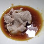 玉の湯旅館 - 夕食（豆乳しゃぶしゃぶ；ポン酢醤油で）