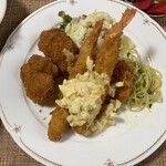 楓の小路 - 豚ヒレ・魚・エビセット