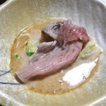 玉の湯旅館 - 夕食（豆乳しゃぶしゃぶ；ゴマダレで）