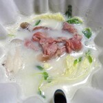 玉の湯旅館 - 夕食（豆乳しゃぶしゃぶ）