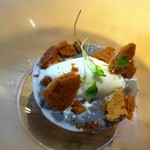 アニエルドール - 黒ゴマのリ・オ・レ（甘く柔らかなリゾット）ミルクのアイスクランブル