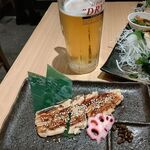 Fukusushi - ●夕食 単品。生B 500X2+立山300㎖950+ｱﾜﾋﾞ刺1490X2+煮穴子ﾂﾏﾐ790+ｶﾏ塩焼590=6,310円