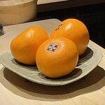 鮨処 池上 - デザート：長崎のせとか