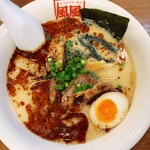 風風ラーメン - バリ黒豚骨＠1,070-