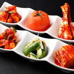 Assortment of 6 types of kimchi