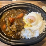 マイカリー食堂 - ごろごろ野菜欧風ビーフカレー（トッピングチキン）（大盛）
0辛
トッピング目玉焼き１個
