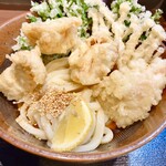 まる博 - かしわ天ぶっかけ（並・冷）（￥850）