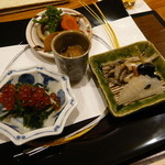 銀座おかもと - １．前菜盛り（正月の雰囲気を残しつつ…）　2014.1.2x