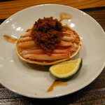 銀座おかもと - ４．香箱蟹（松葉ガニの雌）　2014.1.2x