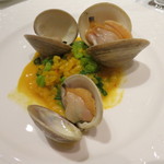レストラン ラッセ - 26年1月　小蛤と菜の花のリゾット　サフラン風味