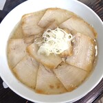 うえんで 山鹿店 - 会津山塩チャーシュー麺（並；中太ちぢれ麺）