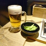 Yakiniku Raiku - 生ビールとおとおし