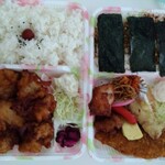 あったか亭 A - 左：からあげ弁当　右：ミックスのり弁当